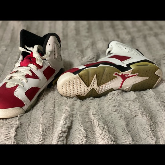 Air Jordan Retro 6 Carmine 2014 Size 7Y - Picture 6 of 7